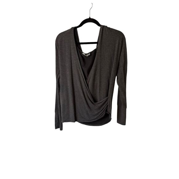 Athleta Buttery Soft Jersey Wrap Yoga Sweater Top Medium Hoodie - Picture 1 of 8